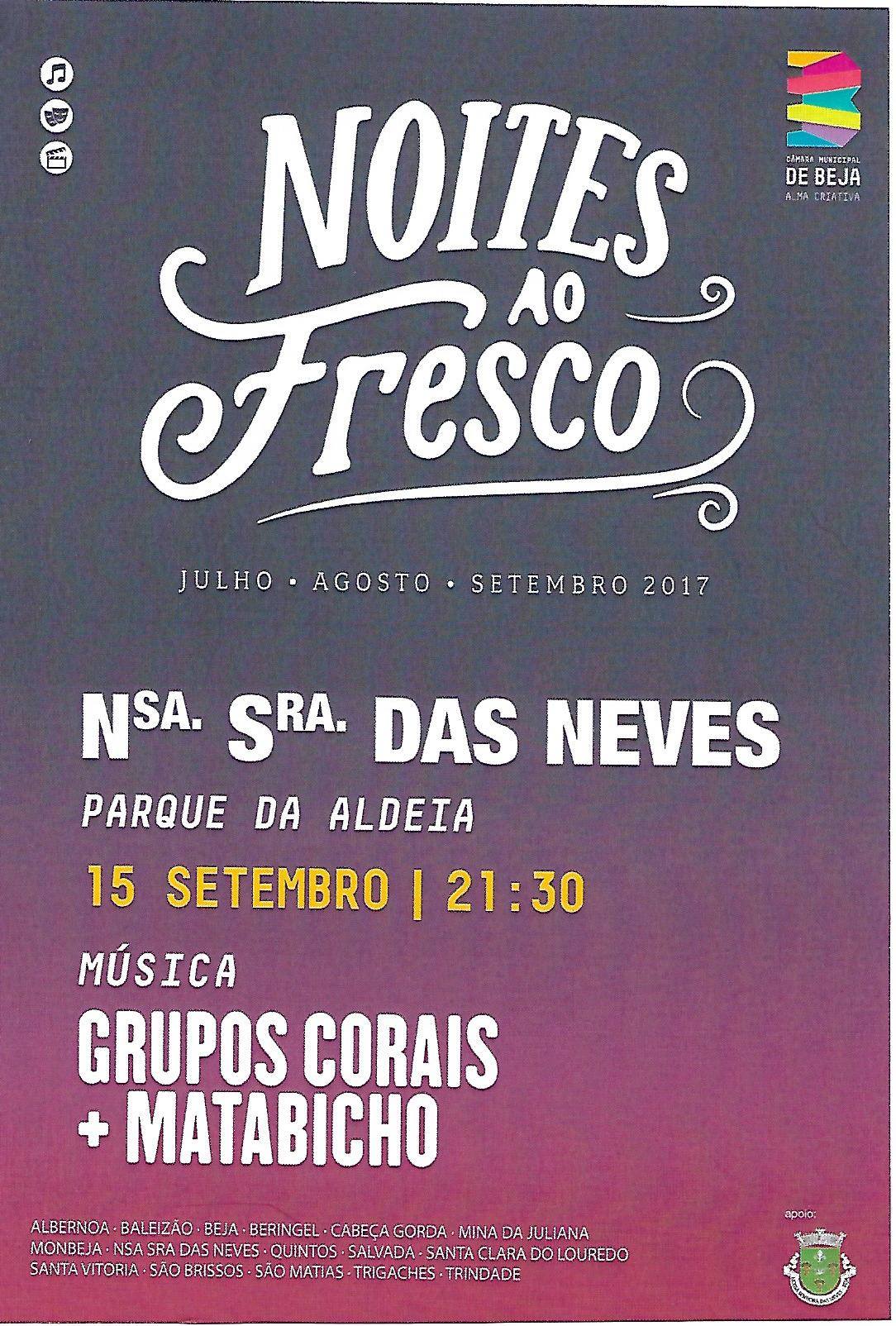 Noites ao Fresco - Grupos Corais + Matabicho