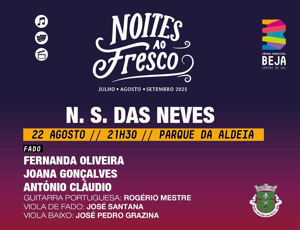 Noites ao Fresco - 22 de Agosto de 2025