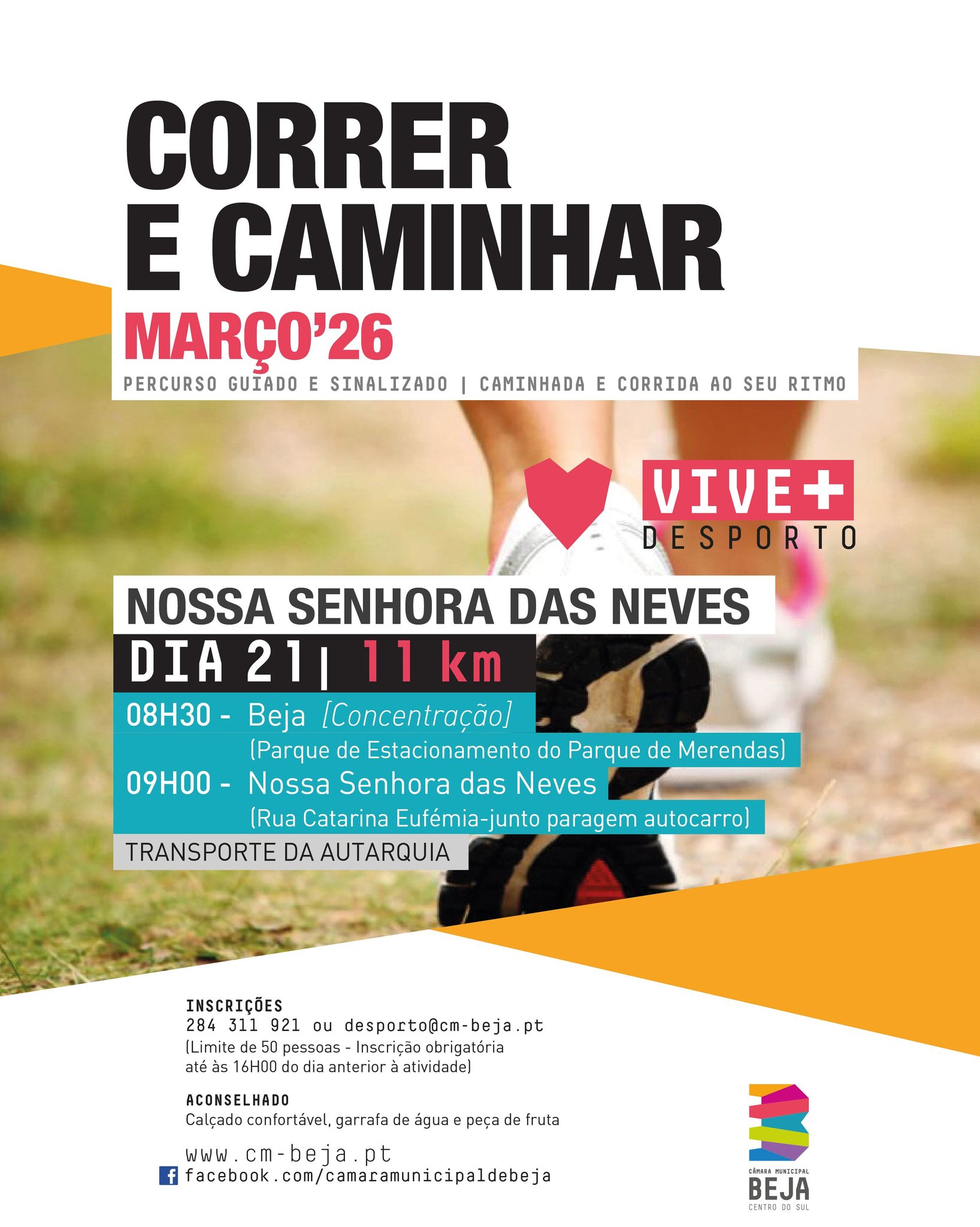 Correr e Caminhar - Março 2026