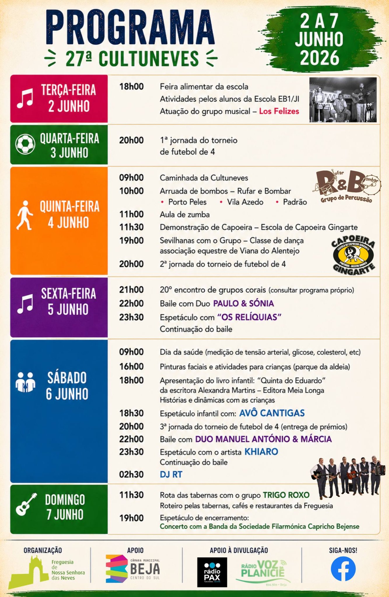 27.ª Cultuneves: Semana Cultural e Desportiva da Freguesia de Nossa Senhora das Neves