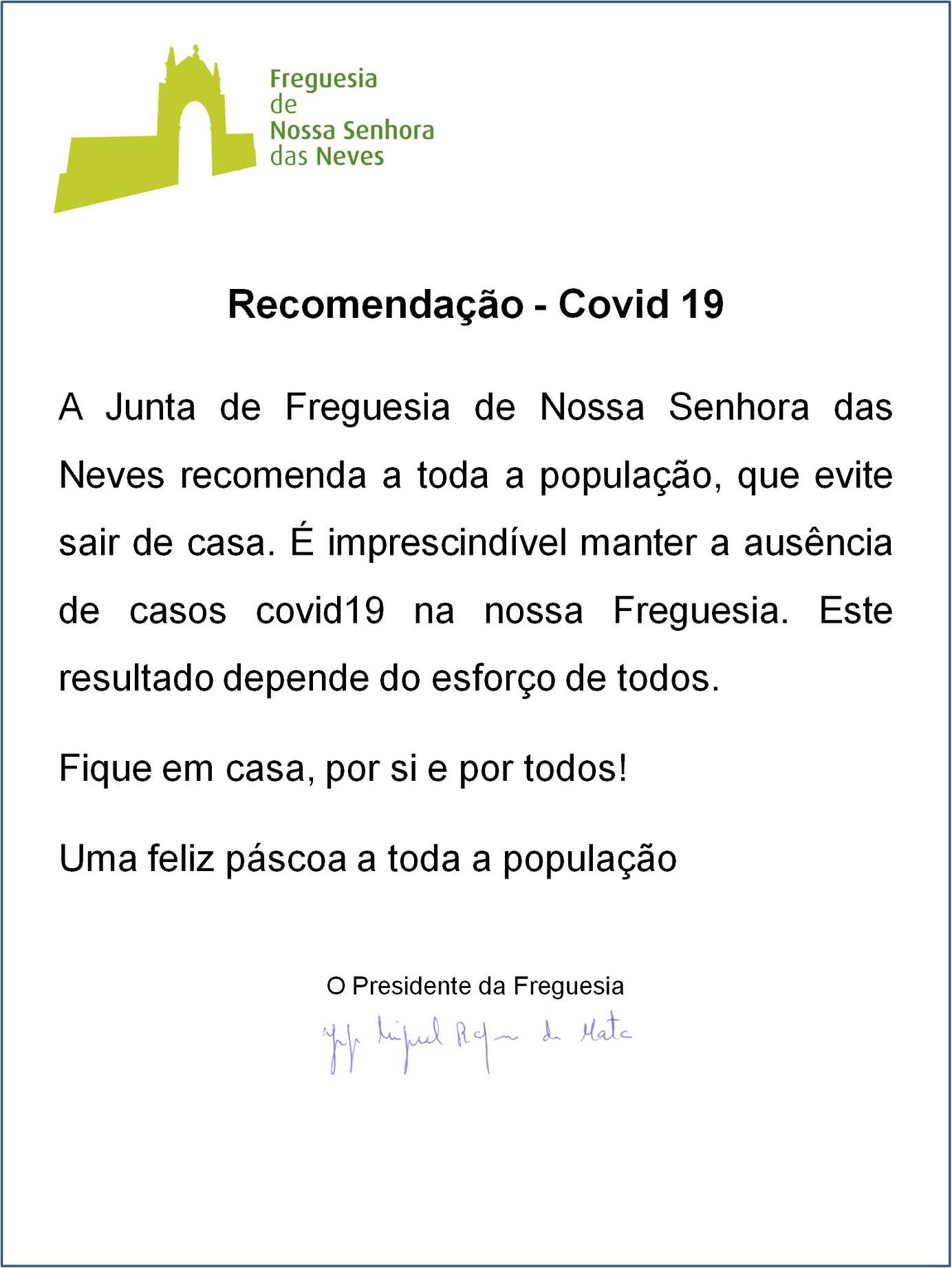 Recomendações COVID-19